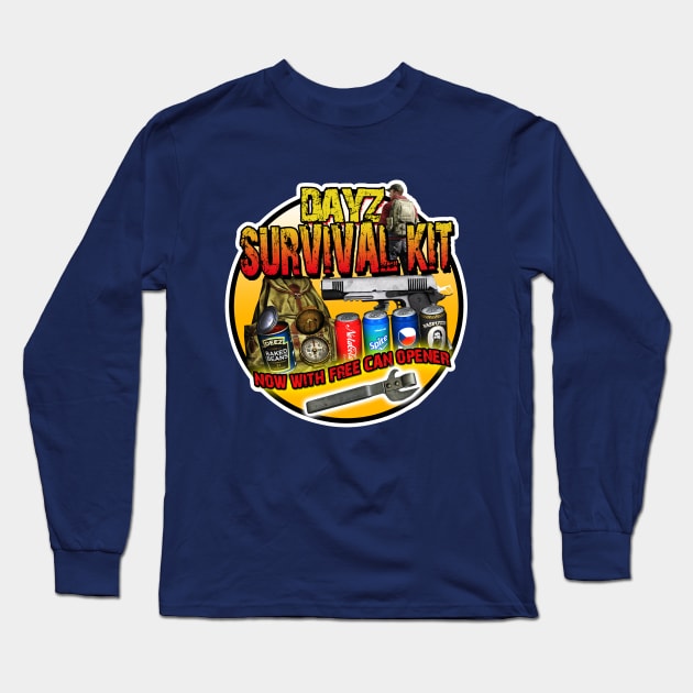 Zombie Survival Kit Long Sleeve T-Shirt by Meta Cortex